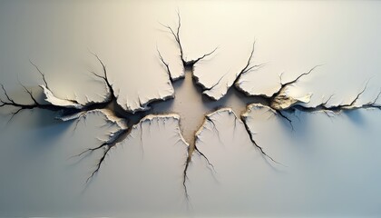 Abstract Texture Of Cracked Surface With Fine Debris And Shadows Evoking A Sense Of Decay Or Natural Erosion In Neutral Tones