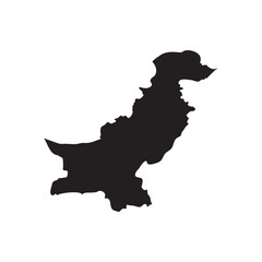  Pakistan Map Silhouette Vector | Highly Detailed Pakistan Vector Map |Solid Black Silhouette Map of Pakistan
 | Outline Map Pakistan Silhouette On White Background 
