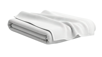 Folded White Towel with Textured Fabric