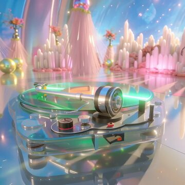 Create a sleek, futuristic, high-gloss 3D visual identity for a new synth-pop single release suited for Spotify and Instagram