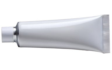 un tube blanc, sur fond blanc.