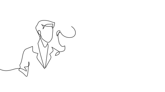 bride and groom wedding ceremony one line drawing continuous minimalism 4k animation motion graphics. marrriage couple handdrawn line art decorative