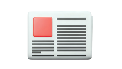 3D Newspaper Icon