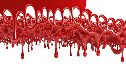 Red Molten Material Dripping with Intricate Texture