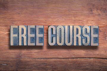 free course wood