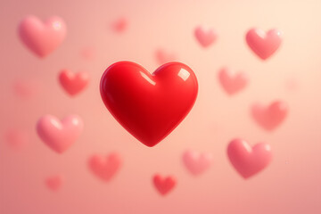 red hearts background