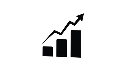A black bar graph shows an upward trend with an arrow indicating growth.