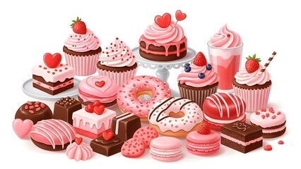 Valentine's day desserts pink and red treats for sweethearts