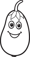 vector illustration of a eggplant