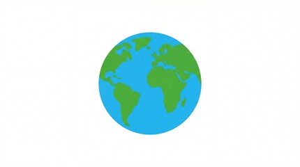 Fototapeta premium Illustration of the Earth globe showing continents and oceans.
