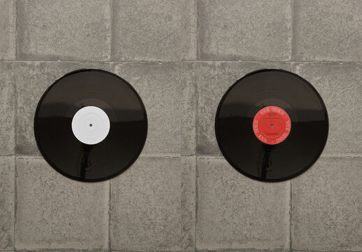 Mockup Of Customized Vinyl Record