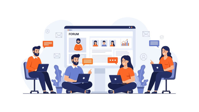 Online Forum Community: People Collaborating on Digital Platform
