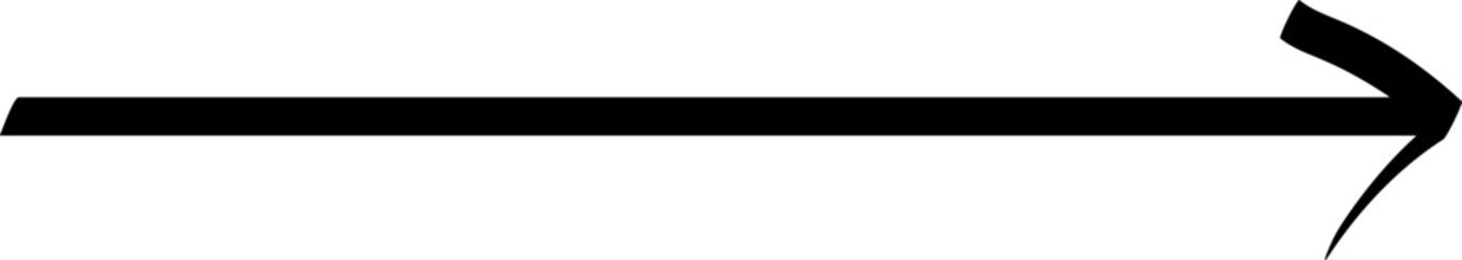 Hand-Drawn black Arrow for Navigation and Directional Indicators