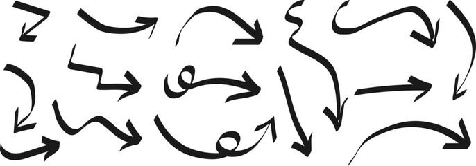 Hand-drawn Arrow Collection set