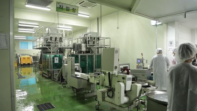 콩나물공장작업장전경(기계+위생+청결+노동+산업)