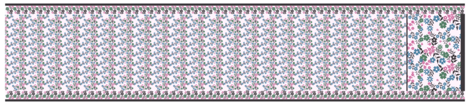 The Art of textile printed design with multi pattern and colorful effective