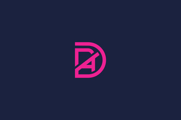 Fototapeta premium letter ad logo icon design template with vector inspiration logo simple design