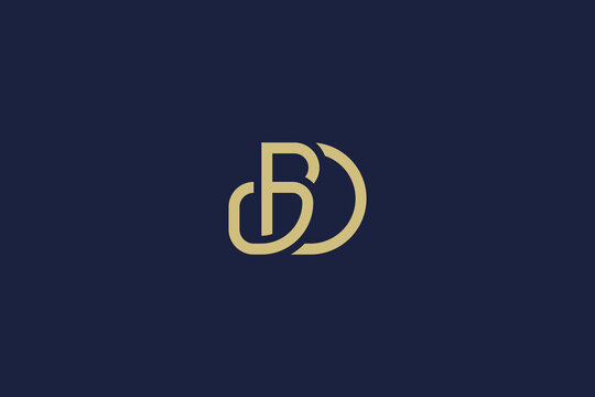 letter bd logo icon design template with vector inspiration logo simple design