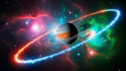 Cosmic planet in space