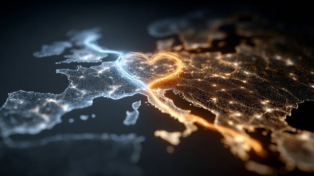 Long distance relationship concept