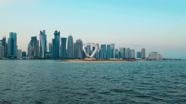 Boat tour with dhow cruise ships in Doha, Qatar
