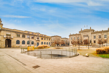 Fototapeta premium The new Dantre square in Bergamo Lombady Italy