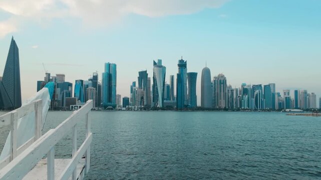 Boat tour with dhow cruise ships in Doha, Qatar