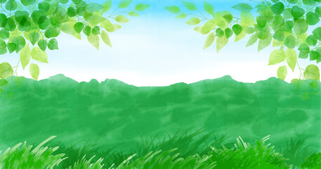 Fresh Spring Green Background Illustration