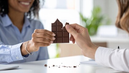 Couple assembling a miniature house together, showing hands and fingers in a collaborative effort