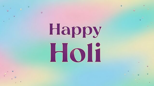 Happy Holi festival celebration background with vibrant gradient colors.