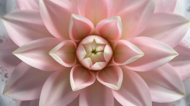 Pink dahlia flower blooming with water bubbles