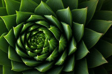 Obraz premium Close-up of green succulent plant with natural symmetry and texture, ideal for nature, wellness, and background concepts