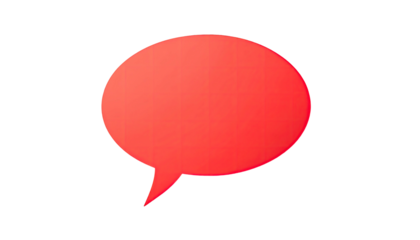 Red speech bubble on black