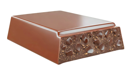 Chocolate bar with chocolate chips and cookie crumble