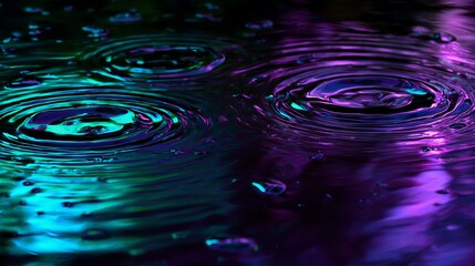 Colorful ripples in water create serene patterns.