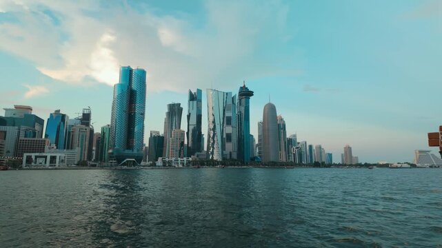 Boat tour with dhow cruise ships in Doha, Qatar