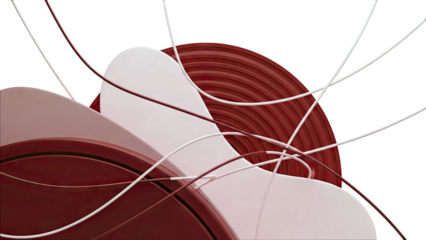 Abstract 3D Rendering of Smooth, Curved Shapes with Thin Lines