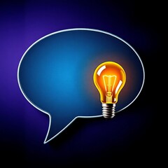 A speech bubble transforming into a lightbulb, illustrating a new idea,  breakthrough,  lightbulb