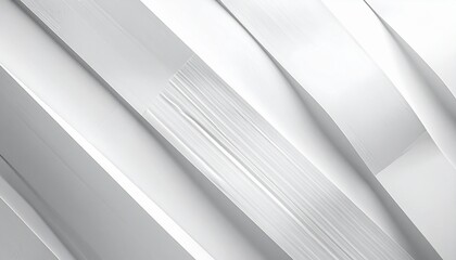 Obraz premium Abstract composition of stacked, angled white planes, creating depth and light/shadow play