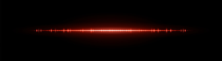 Thin red horizontal flare with glowing particles and subtle motion. Ideal for digital effects, overlays, sci-fi visuals, and design highlights.