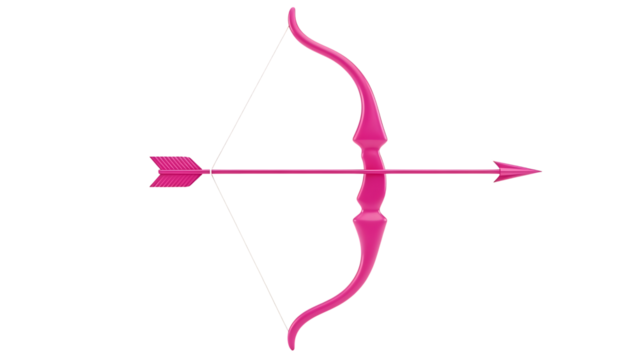 Pink Bow and Arrow Illustration - Powered by Adobe