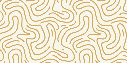 Abstract wavy lines pattern illustration viewed from directly above with dynamic swirling shapes and vibrant orange hues