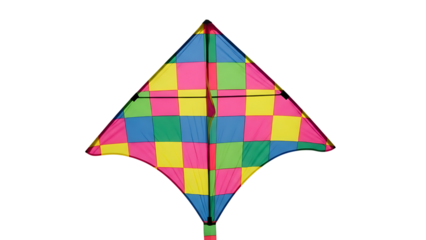 Colorful Diamond Kite on Grid Background