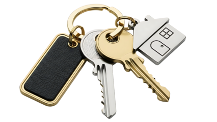 Keychain with House Key and Car Key