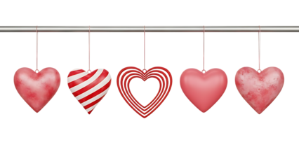 Hanging Hearts Decoration