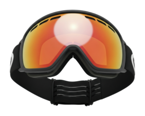 Ski goggles showcase snowy mountains product isolated on transparent background