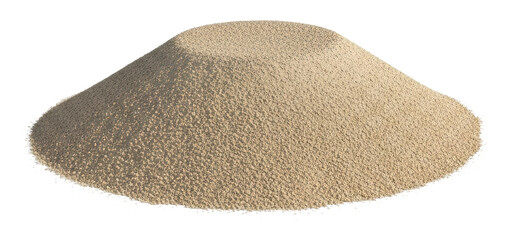 Grains of sand pile beach nature isolated on transparent background