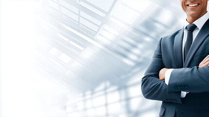 A clean and modern office space with neutral colors and natural light.