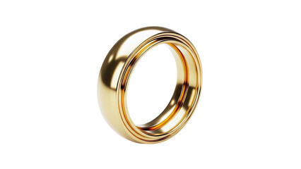 Polished Gold Ring with Grooves
