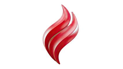 Abstract Red Flame Symbol